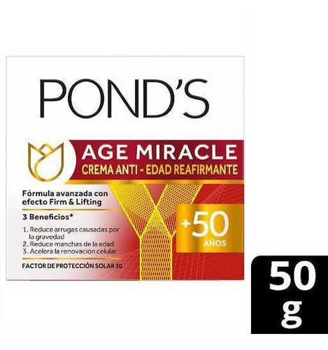 Crema Ponds Age Miracle Firm Y Lift 50 Gr Fps 30 Tipo de piel Normal