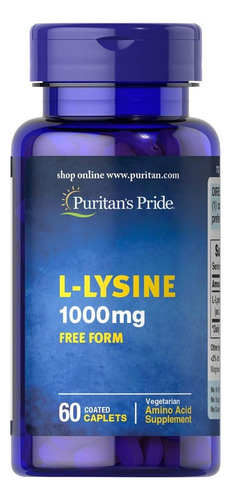 Suplemento En Tabletas Puritan's Pride Suplemento Lisina X 1g