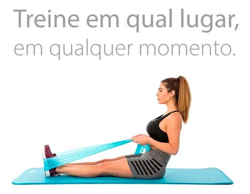 Faixa Elástica Yoga Alongamento Pilates Cor Roxa Liftness