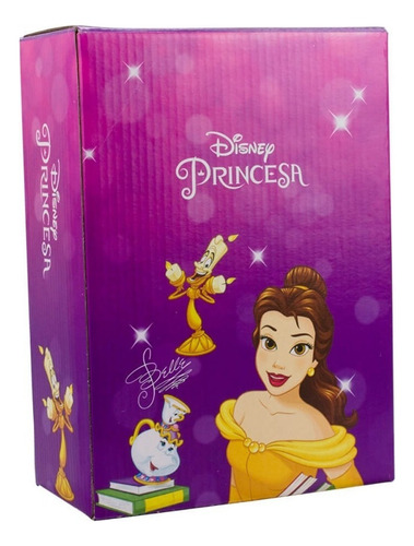Enfeite Decorativo Lumière Castiçal Bela E A Fera 20cm Cor Dourado