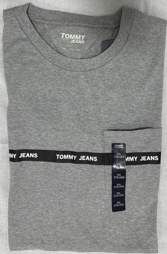 Camiseta Tommy Jeans Estampado 100% Original Talla 3xl Grn1