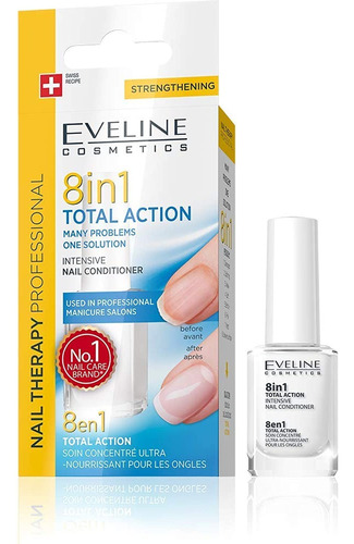 Base Endurecedor Unhas Eveline 8in1 Sem Formol