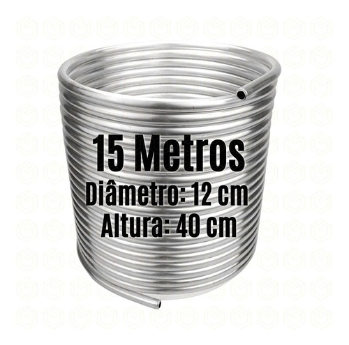 Serpentina Chopeira - Aluminio - 15 Metros X 12 Cm