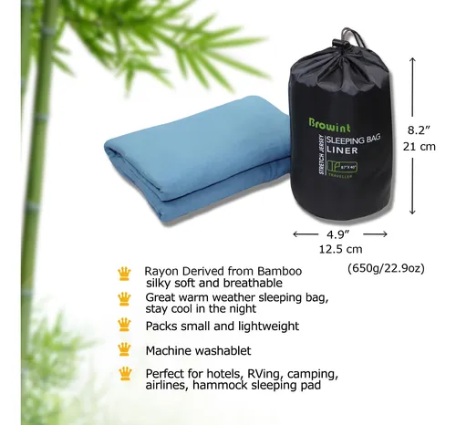 Sábanas De Viaje Browint Con Forro Para Sacos De Dormir Para