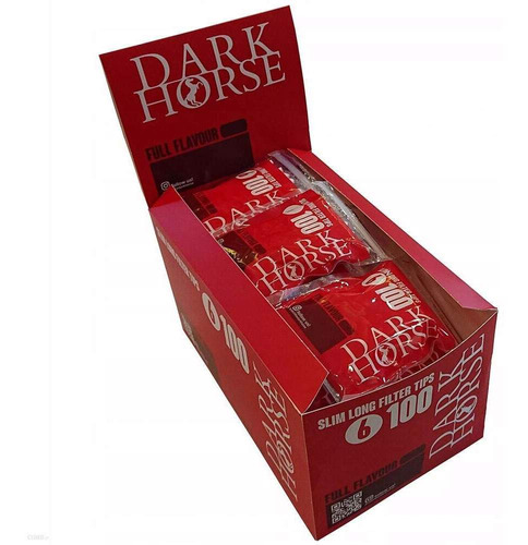 Caixa Filtro Para Cigarro Dark Horse Slim Longo Caixa Com 30