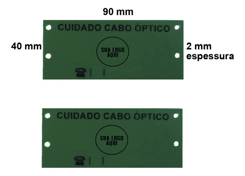 Plaqueta Identificação Para Fibra Óptica Kit 300 Un Lisa