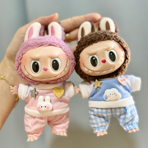 Ropa De Muñeca De Peluche De 17 Cm Con Pantalones Para Rosa