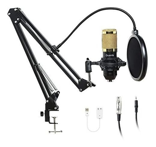 Kit De Micrófono Usb Studio Condenser Para Ordenador, Pc, W