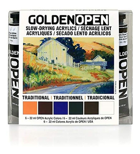 Juego De 6 22 ml Tubos  los Colores  Golden Artist Colors