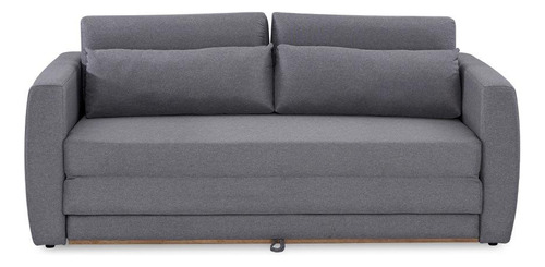 Sofá-cama Casal 2 Lugares Herval Cairo, Linho Cinza, 158 Cm