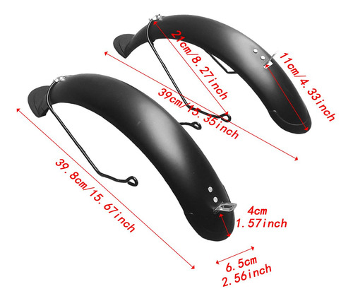 Guardabarros De Bicicleta Plegable De 14 Pulgadas, Fácil De