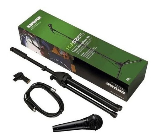 Kit Micrófono Shure Pga58bts Para Voces + Soporte + Cable