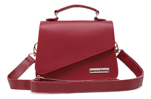 Bolsa Pequena Feminina De Mao E Transversal Mini Bag Cor Vermelho