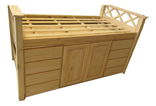 Cama Puente Infantil Cajonera Roperito Pino Muebles Osiris