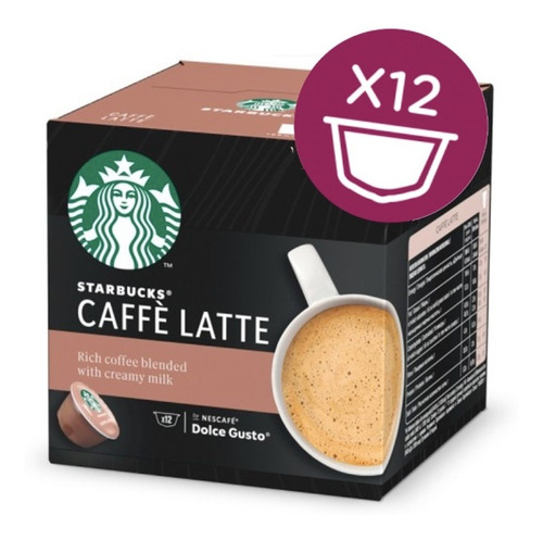 Capsulas Starbucks Caffe Latte X12 Capsulas Universo Binario