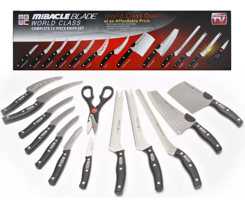 Set De Cuchillos Profesional Mibacle Blade 13 Piezas Acero