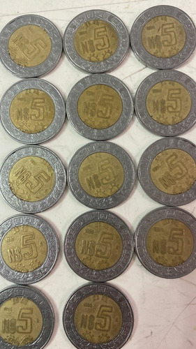 Moneda 5 Nuevos Pesos 1992 1993 1994