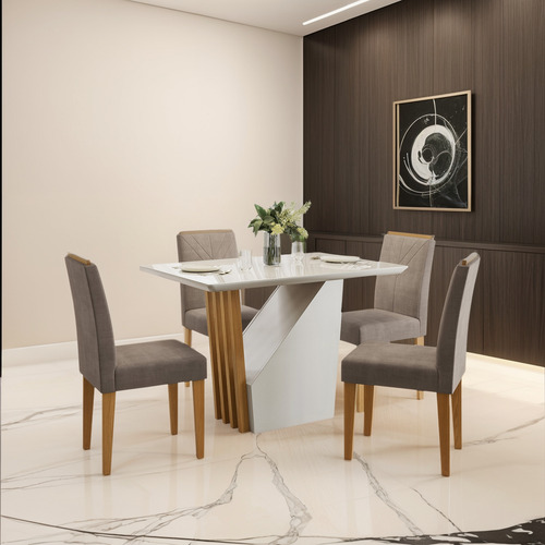 Juego De Comedor Vezna Amada 4s Vekka