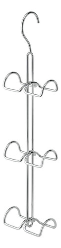 Interdesign Classico Colgador De Bolsos Para Armario, Percha De Metal Con 6 Ganchos Para Colgar Bolsos, Pañuelos, Etc., Plateado