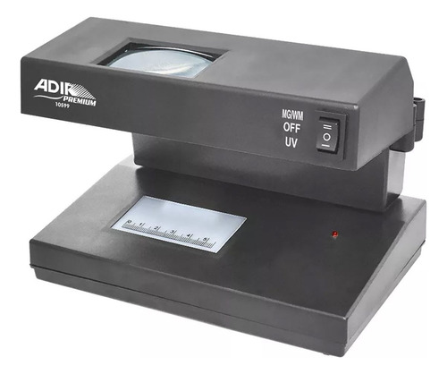 Detector De Billetes Falsos Con Lupa Regla 3x Led Uv 9w