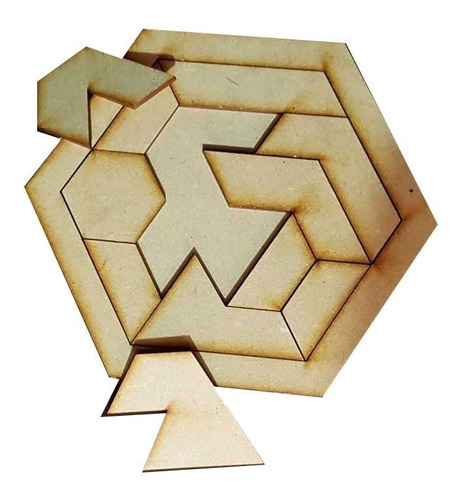Juegos De Ingenio Hexagonal Didactico Rompecabeza Fibrofacil