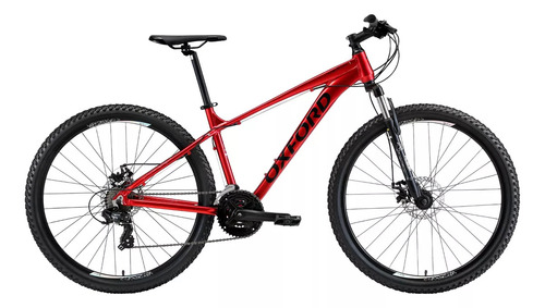 Mountain bike Oxford Nova Merak 1  2021 R27.5 M 21v frenos de disco mecánico cambios Shimano Tourney 3v y Shimano Tourney 7V color rojo