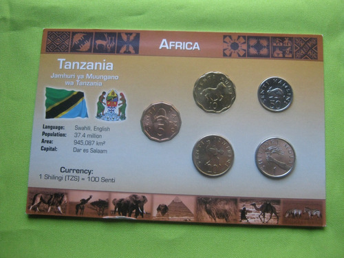 Tanzania Serie 5 Monedas Diferentes