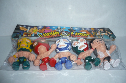 Luchador Muñeco Mini Bobblehead Fhisman Juguete Lucha Libre