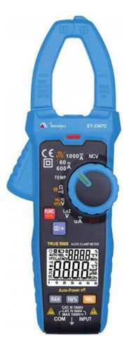 Alicate Amperimetro Digital Et3367c Azul Minipa