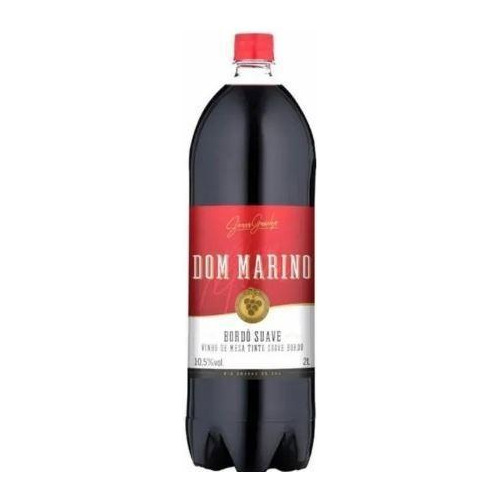 Combo 5un Vinho Bordo Suave De Mesa Tinto 2litros Dom Marino