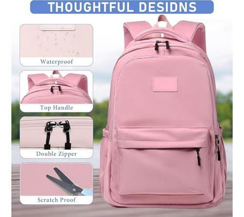 Mochila Para Ordenador Portátil, Mochila De Viaje, Mochila Impermeable,mochilas Para Hombres Y Mujeres Para Estudio, Viajes, Trabajo (casual, Negro,