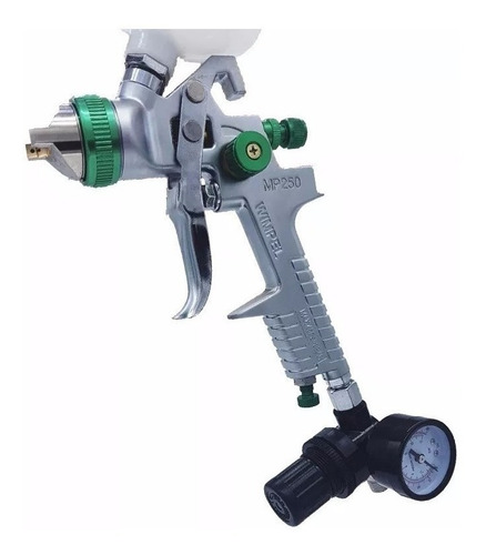Imagem 3 de 5 de Pistola Mp-250 Gravidade Hvlp 2 Bicos 1,4mm E 1.7mm Wimpel