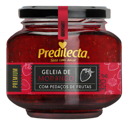 Geleia Morango Predilecta Premium Gourmet Vidro 320g
