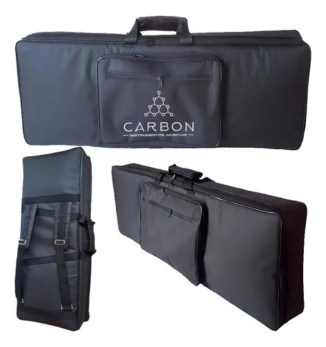 Capa Bag Teclado Yamaha Genos Master Luxo Preto + Cobertura