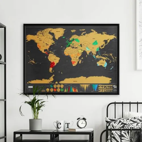 Los Afortunados De Londres | Mapa Del Mundo Para Raspar | De