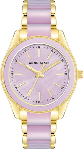 Reloj De Pulsera De Resina Para Mujer Anne Klein, Color Dora