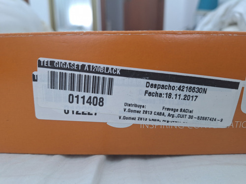 Telefono Inalambrico Gigaset A120 Como Nuevo Caja Manuales Negro (Usado)