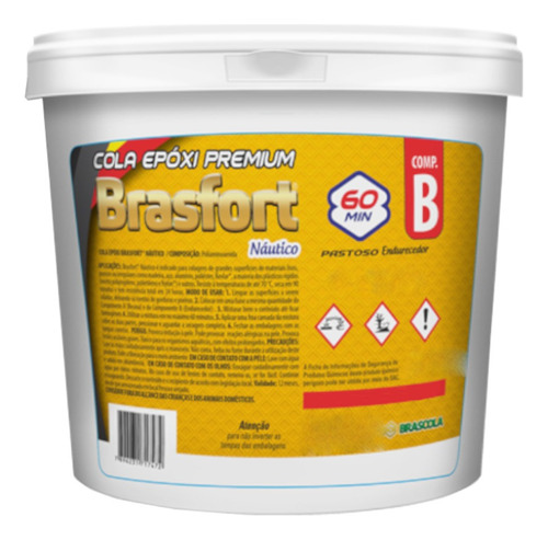 Adesivo Epóxi Cola 800g A+b Araldite Náutico Brascola Cor Amarelo