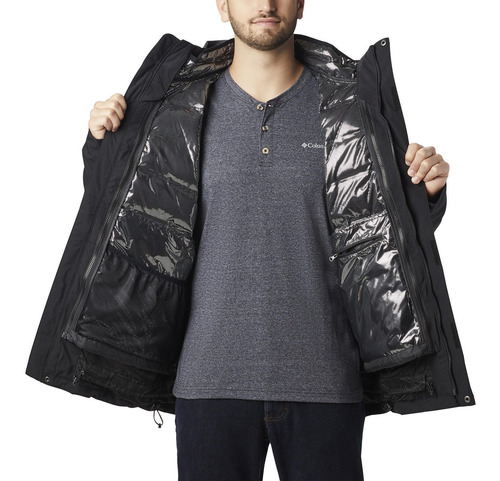Parka Hombre Wild Card Jacket Polyester Negro Columbia