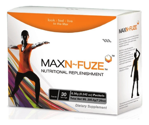 Max N-fuze, Reposicion Nutricional, 30 Paquetes (0.24 Onzas)