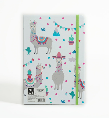 Imagen 1 de 3 de Cuaderno Tapa Dura Libreta Anotador Elastico Llama