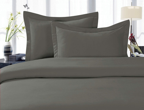 Elegant Comfort Lujosas Fundas De Almohada De 2 Piezas De M. Color Gris