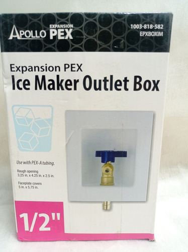 Llave Expansión Pex Ice Maker Outlet Box Media Pulgada B21