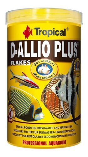 Alimento D-allio Plus Copos Ajo 6% P/pez Disco 200g Tropical