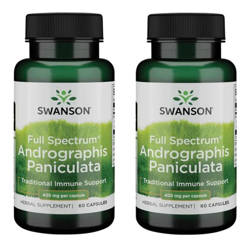 Andrographis Paniculata 40mg 60cap Pack 2x Envio Gratis