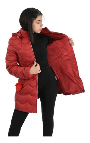 Campera Inflable Mujer Larga Impermeable Importada Yd 560502