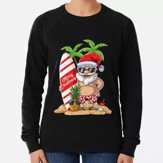 Buzo Camiseta De Surf De Santa Hawai Christmas Summer Surf H