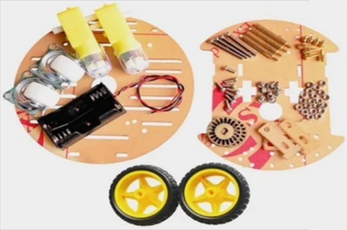 Imagen 2 de 3 de Smart Robot Chasis De Carro 4 Ruedas 2 Capas