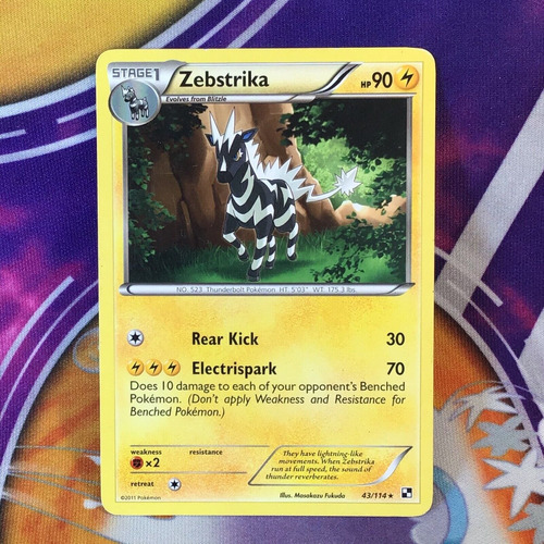 Pokemon Zebstrika - 43/114 - Rare Black & White 1: Base Set