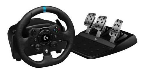 Simulador Logitech G G923 - Volante Y Pedales - Pc Y Xbox Color Negro
